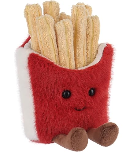 Apricot Lamb Popcorn Voedselpluche dieren voor kinderen, zacht schattig knuffeldier voor baby's, meisjes en jongens, pluizige popcorn, geel, 20 cm