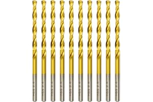 HILPATY Forets à métaux HSS Titane Professional Forets à Métaux en Acier Inoxydable, Standard DIN 338