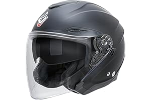 NENKI Casque Jet, Casque Moto avec Double Visière Homologué ECE 22 - 06 pour Femme Homme, Casque Scooter à Motifs Multiples