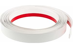 FENSTER-HAMMER Fensterleiste Flachprofil PVC mit Lippe selbstklebend 40mm breit 2m lang Abdeckleiste