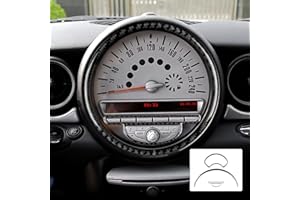 KUNGKIC in fibra di carbonio auto tachimetro decorativo decalcomanie interno tachimetro trim Compatible with Mini Cooper Hardtop R56 Clubman R55 R57 accessori nero