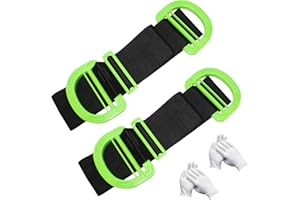 KOUHA Cinghie Trasporto Mobili 2 Pcs Cinghie Sollevamento Mobili Con 2 Paia Di Guanti per Scatole Mobili Materasso Massimo Caricare 150KG