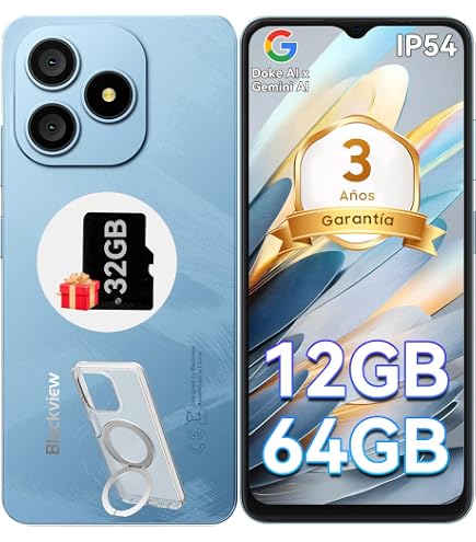 Blackview Wave 8C 4G Smartphone Libres, 6,56'' HD+, Octa-Core 6GB+