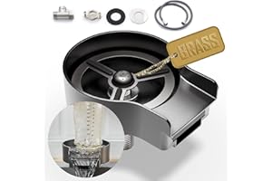 ZHIBAI Cup Washer Cup Rinser for Sink Stainless Steel, Upgraded 10 360° High Pressure Jets Glass Rinser, Bottle Rinser for Rinse The Rim, Kitchen Sink Accessories, Grey