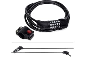 qeedo Bike Trailer Lock, candado Bicicleta, antirrobo Bici, Recta [2,5m x 8mm]