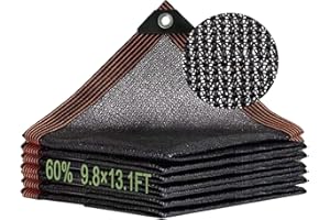 SUNSHINE SMILE Shade Net 3 x 4 m, Sun Protection Net with Eyelets, Privacy Screen Fabric, 60% Shading Effect, Sun Protection Net Greenhouse, Shade Net Garden, Sun Protection Net, Black