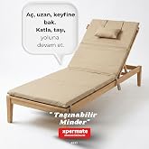 Katlanır Kamp Matı Şezlong Minderi Taşınabilir Kamp Yatağı Su Itici Kumaş 180x60x2 Gri