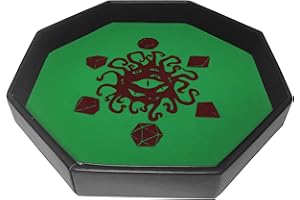 DOCTOR FRIKISTEIN Bandeja DE Dados Fate Watcher tamaño Extragrande de Polipiel y Terciopelo | Compatible con Todo Tipo de Juegos de Mesa y rol como D&D, Warhammer y La Llamada de Cthulhu (Verde)