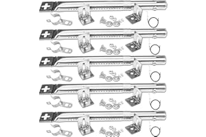 GFTIME 42204 30,8 a 44,9CM Universale Bruciatore Ricambi per Master Forge Perfect Flame Uniflame Lowes e Altri Griglia BBQ, Regolabile Bruciatore in Acciaio Inox Accessori per Barbecue a Gas(5 Pezzi)