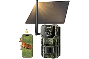 usogood Solare Fototrappola 4G con SIM, 2K Foto trappola Notturna a Colori e Infrarossi, Fototrappola con Pannello Solare e Batteria 7800 mAh, Audio Bidirezionale, Foto trappola 4G con GPS e IP66
