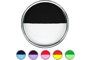 LOPHE Akwarelowalny słoik do makijażu, farba do twarzy, makijaż FX Smiffys, wodna farba do twarzy i ciała dla dorosłych, dzieci, 30g, czarno-biały