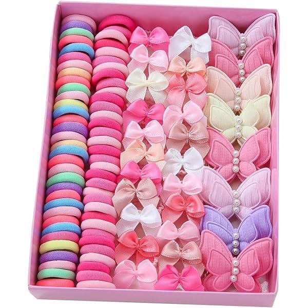 JEXOWIQ Set De 50 Gomas De Pelo De Colores Con Forma De Orejas De Conejo | Bandas Elásticas Suaves De 3 Cm Para Niñas Y Accesorios Infantiles