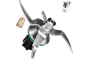 LUNEKUCK Couteau pour Thermomix TM5 TM6 Couteaux de Remplacement avec Joint pour Vorwerk Thermomix TM5 Lame de Rechange Acier Inoxydable Accessoire et Pièces de rechange pour Vorwerk Robot