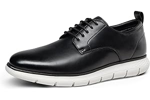 Bruno Marc Men's Casual Dress Sneakers Formal Business Shoes, Breathable Leather Upper Comfort Lightweight Cushioning Oxfords Crossflex NeatLite