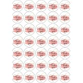 Bimotif Paketlemeye &ouml;zel 525 adet sticker, Thank you Tek Ebat