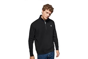 Polo Club Felpe con Cerniera Senza Capuccio Uomo - Sweatshirt 100% Cotone