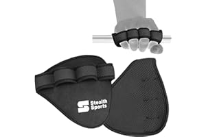 Stealth Sports Weight lifting Gym Grip Pads Non-Slip Neoprene Pull Up Bar Pads Substitute of Workout Gloves Prevents Callus Tears–Calisthenics Fitness Weightlifting Grip Gloves