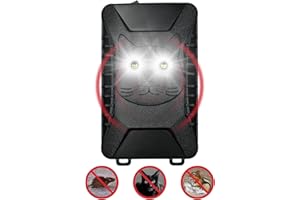 HARIKIKI Répulsif Ultrason Anti Rongeur pour Voiture, 3 Modes d'alimentation, Repulsif Pigeon avec Stroboscopique LED, pour Anti Taupe Fouine Martre Ultrason Souris et Rats, Protéger Voiture Garage