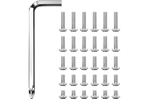 NIUQIGE 30 piezas con llave - Adaptador de Tornillo de 1/4 de pulgada para Accesorios de Cámara - Ideal para Rig, Jaula y Placa Base - Pequeño y Duradero