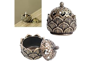 DGUSO 2 Piezas Auemador de Incienso Lotus,Retro Quemadores de Incienso Lotus,Quemador Incienso Lotus,Lotus Incienso Quemador para el Hogar,Oficina,Salón de Té,Decoración del Hogar(2,8 * 2,8 cm)