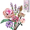 Ranedo Flower Bouquet Kit, Bricks Building Kit, Artificial Flowers, 547 Pieces Botanical Collection for All Ages, DIY Unique Flower Home Decoration, Gifts for Kids Girls Boys Adults Purple