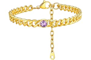 ChainsHouse Women Anklets Ankle Bracelets, Stainless Steel Cuban Link Anklet Feet Jewellry Men Chain for Summer Beach, Silver/Gold Plated/Black