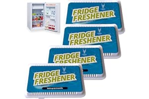 CARIBOU LIVING Kitchen Fridge Freshener Deodorizer Unscented Refresh Removes Bad Smell & Eliminates Odour - 2 Packs, 4 Fresheners