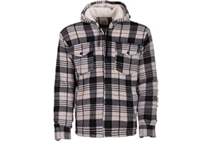 Henry Terre Herren Thermohemd Kapuze Arbeitsjacke Thermojacke Hoody kariert Größe M-3XL