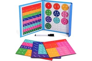 HNBTX Math Toy Fraction,bruchrechnen Spiel,Mathematik lernspielzeug,arithmetisches lernspielzeug,motorikspielzeug Mathe Spielzeug,Magnetic Fraction Tiles & Fraction Circles