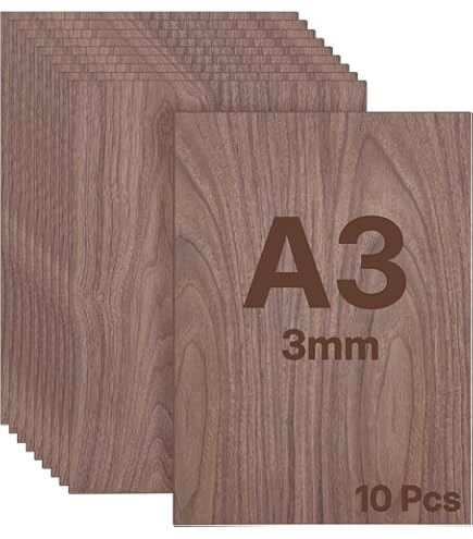 Creative Deco 10 x A4 MDF - Plaat Zwart | 300 x 210 x 3 mm | Perfect voor Lasersnijden, CNC - Frezen, Modelleren, Freeswerk, Figuurzagen