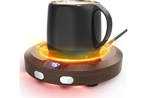 Accwork Mini Calentador de Taza Café, Calentador de Bebidas Calienta Leche, Té con 3 Modos de Temperatura, 2-12H Apagado Automático, Calentador de Café para Oficina, Hogar