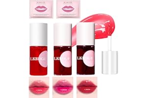 SUNJING Mini Rouge à LèVres Gloss Brillant 3 Couleurs Glosse Levre Blush Jelly Fille Naturel Femme Joues Et Yeux Longue Tenue Lip Kit Liquide Teinte Tint Korean Stain Pour Les Teinture Formule Hydratante