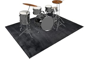 LZREXNVOFXG Tappeto a Tamburo 200 x 160 cm Carpet Tappeto Batteria Insonorizzato per Bambini Tappeti Rettangolari Antiscivolo per Batterie elettroniche Rullante Snare Drum Acustica Grancassa Tappeto Antiscivolo
