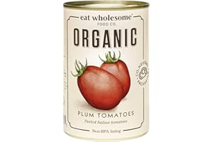 EAT WHOLESOME FOOD CO. Eat Wholesome Tomates Italiennes Bio Pelées, 400 g (Lot de 12)