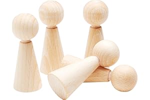 ‎JOWE Figurenkegel aus Holz ca. 25x60 mm, 5 St - Spielfiguren aus Buche made in Austria