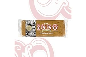 1880 - Turrón de Jijona "Rilsan" 300g, Tableta con Almendras Seleccionadas y Miel, Textura Cremosa, Calidad Suprema, Turrón clásico, Artesanal, Receta Tradicional, Colección, Regalo Navideño