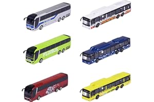 Majorette 212053159 City Bus - Bus giocattolo con ruota libera e sospensioni in metallo, 13 cm di lunghezza, per bambini dai 3 anni in su, Colori assortiti, 1 pezzo,