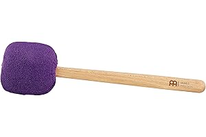 Sonic Energy Gong Schlägel Lila – 30 cm – Aus Wolle und Kunstfell – Buchenholzgriff – Für Gongspieler, Percussion, Meditation (MGM-S-L)