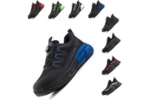 Loiston Arbeitsschuhe Herren Sicherheitsschuhe Damen Stahlkappenschuhe Stahlkappe Leicht rutschfest Sport EU37-46