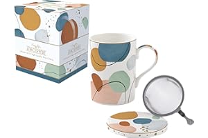 EASY LIFE COFFRET TISANIERE 35CL EN PORCELAINE AVEC FILTRE INOX SHAPES R0105#SHAP