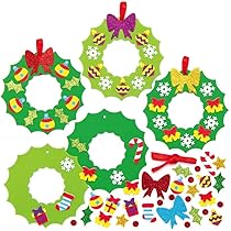 Baker Ross FE991 Kerst krimpende versiering - Set van 10, decoraties voor kinderen om te maken en weer te geven, creatieve activiteiten voor kinderen, ideaal kerstkunst- en knutselproject