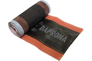 DAPRONA 5m Bande de Faîtage Alu Super Vent 230mm Rouge RAL 8004, Colle Butyle