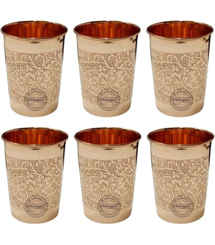 Rastogi Handicrafts Bottiglia in rame puro a mano, liscia