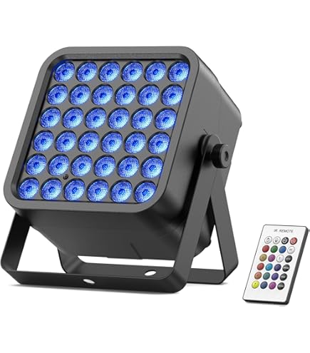 Rtktoup PAR LED RGBW 45W - Luce Da Palco Quadrata Con Telecomando E DMX - Per Discoteche, Matrimoni E Feste - Foto 14