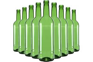 Superbutelki.pl - Juego de 30 botellas de vidrio Bordeaux 750 ml verdes con corcho – botellas vacías elegantes y reutilizables para vino, licor o decoración