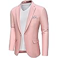 MAGE MALE Men's 2 Piece Suit Peaked Lapel One Button Tuxedo Slim Fit Velvet Blazer Party Dinner Jacket & Pants