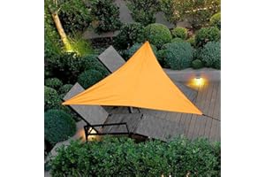 GUTSBOX Dreamsbox Voile d'ombrage,Toile d'ombrage,Voile Triangulaire,Auvent Tissu imperméable à l'eau, Une Protection des Rayons UV,Résistant et Respirant,pour Jardin Terrasse Balcon (Orange, 3 X 3 X 3 M)
