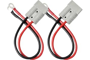 Editbar 2 Stück Batterieanschluss 50A 600V Stecker mit 10AWG O-Ring-Batterieanschlusskabel Kabel Ladestecker 30cm,Anderson Gabelstapler Ladegerät Anschluss,Geeignet für Wohnwagen,Boote,Gabelstapler
