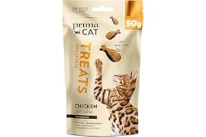 PrimaCat - Soft Chicken Flavoured Cat Treats with Catnip, 1 pack of 50g- Amazon Exclusive