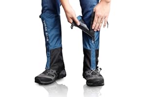 Outdoor Gamaschen, wasserdichte Staubdicht Einstellbare Atmungsaktive Beinschutz Gaiter für Outdoor-Hosen zum Wandern, Klettern,Trekking, Schneewandern 1 Paar